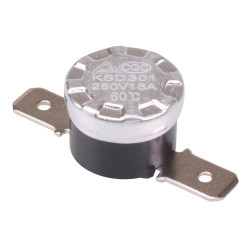 60°C Normally Closed Thermostat Thermal Temperature Switch Flat Terminals NC