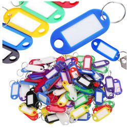 BRELOKI IDENTYFIKATORY ZAWIESZKI DO KLUCZY BRELOKI KOLOROWE ZESTAW MIX 10 SZT