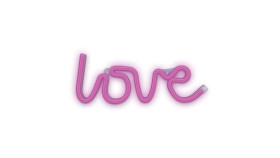 Neon Led Love Różowy Bat + Usb Flneo5 Forever Light
