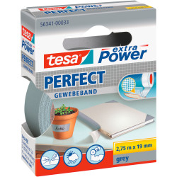 tesa&#xAE; 56341 Extra Power Fabric Tape - Grey - 19mm x 2.75m