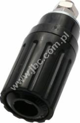 PKI 100 SW Gniazdo laboratoryjne (aparatowe) izolowane 4mm, przyłącze M4, 35/16A, czarne, Hirschmann, 930757100, PKI100SW