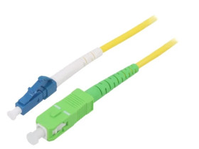 SCA-LCU/OS2-300YL Patch cord światłowodowy OS2 LC/UPC,SC/APC 30m LSZH żółty