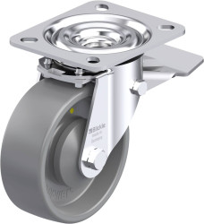 Blickle 936909 L-PO 100KA-ST-ELS Rolka obrotowa z blachy stalowej Średnica koła: 100 mm Maksymalne obciążenie: 250 kg 1