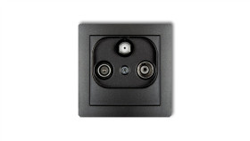 Deco Gniazdo Antenowe Rtv-Sat Końcowe Multimedialne (Internet) Grafitowy 11Dgm