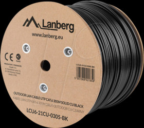 LCU6-21CU-0305-BK Cat.6 installation cable UTP, 305m