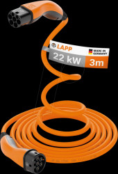 5555934042 Type 2 cable, for electric vehicles, 22 kW, 32 A, 3-phase, helix