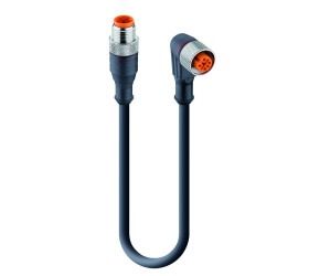 Przewód czujnik-siłownik ze złączem Złącze M12 liczba rdzeni 4 długość 1m Rodzaj A Męskie Złącze B Złącze M12