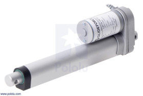 Pololu Glideforce LACT6-12V-20 Light-Duty Linear Actuator: 50kgf, 6" Stroke, 0.57"/s, 12V