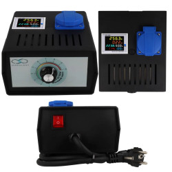 REGULATOR MOCY GRZAŁKI 5K NAPIĘCIA OBROTÓW z WATOMIERZEM i GNIAZDEM TABLICOWYM