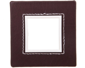 DANTE Ramka pojedyncza skóra CHOCO 4522581