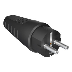 Wtyczka WT-54 PR prosta czarna