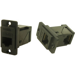 Cliff CP30752 RAFT Adapter Dualslim CAT6 RJ45 Right-Angle Plug Black