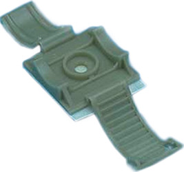 Cable clamp, max. bundle Ø 17.3 mm, PP, natural, (L x W x H) 25.4 x 25.4 x 24.1 mm, ARC.68-S6-C