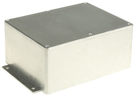 Obudowa Aluminium odlewane szerokość zew. 127,4 mm długość zew. 194,8 mm wys. zew. 76,3 mm RS PRO Srebrny