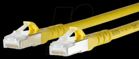 1308451077-E Patch cord RJ45 Cat.6A AWG26 S/FTP LSHF 1.0 m yellow