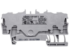 Złączka szynowa 4-przewodowa 1,5mm2 szara 2001-1401 TOPJOBS