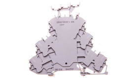 Złączka 3-Piętrowa 2,5Mm2 Ekran/N/L Szara Topjobs 2002-3248 /50Szt./