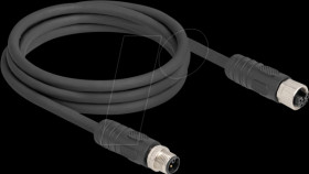 80520 M12 Cable L-coded 4 pin male to female PUR suitable for drag cha