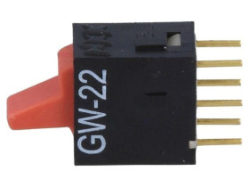 ROCKER DPDT Ilość Pozycji: 2 ON-ON 0,01A/28VAC 0,01A/28VDC GW22LCP