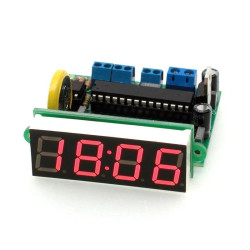 Prosty zegar LED, czerwony wyświetlacz - zlutowany KIT AVT 3132/R