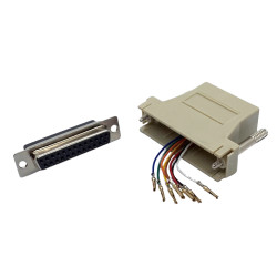 ADAPTER obudowa D-SUB 25F na RJ45 gniazdo