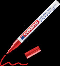 4-751-9-002 Gloss paint marker, 1 -2 mm, red
