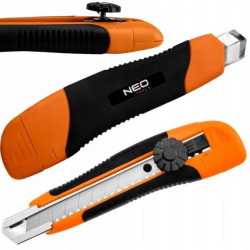 Nóż z ostrzem łamanym ostrze wymienne 18mm blokada śrubowa NEO