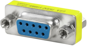 Gender changer, D-Sub socket, 9 pole to D-Sub socket, 9 pole, straight, 1450840000