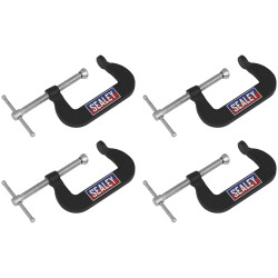 Sealey GCC06 Junior C-Clamp Set 51mm x 32mm 4pc