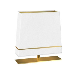 Lampa nocna stojąca VOLANS 1xE27 biało złota MILAGRO BY MACIEJ ZIEŃ