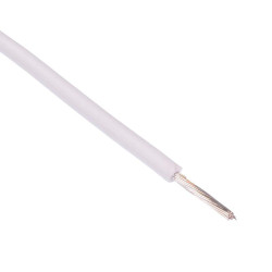 White UL1015 16AWG 26/0.25mm Tinned Copper Stranded Wire (price per metre)