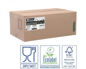 Ręczniki papierowe MERIDA Economy białe jednowarstwowe 4000 szt. ECOLABEL VEB036