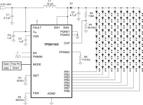 2A WLED driver for notebooks with PWM control interface