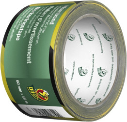 Taśma ostrzegawcza szerokość 60mm Czarny/żółty Taśma do wyznaczania ciągów komunikacyjnych DUCK TAPE Folia PVC grubość
