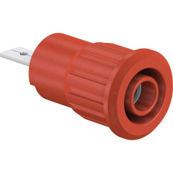 St&#xE4;ubli 233160-22 SEB4-F/A safety jack socket red &#xD8;4 mm insulated 1 pc