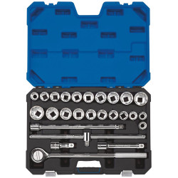 Draper Expert 16484 3/4&quot; Sq. Dr. Combined MM/AF Socket Set (26 Piece)