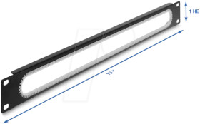 67275 19" 1U Cable Bushing with edge protection black