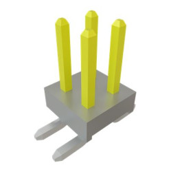 Wtyk PCB 4-pinowe raster: 2mm 2-rzędowe Samtec Przewlekany