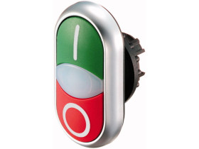 Napęd przycisku M22-DDLF-GR-X1/X0 podwójny podświetlany 284814 EATON