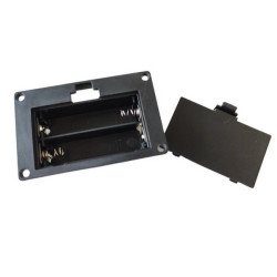 Koszyk na baterie z pokrywą 2xAA (R6 1.5V) - koszyczek