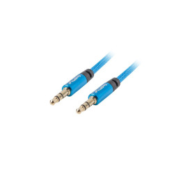 Kabel audio Minijack 3.5MM 3M niebieski Premium Lanberg