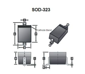 BAS316WS 250mA 100V SOD323 DIODA POJEMNOŚCIOWA (10 SZTUK)