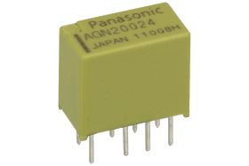 Przekaźnik; elektromagnetyczny miniaturowy; AGN20024J; 24V; DC; 2 styki przełączne; 0,3A; 125V AC; 1A; 30V DC; do druku (PCB); P