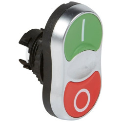 Napęd przycisku podwójny płaski bez podświetlania czerowny 0/ zielony 1 023980