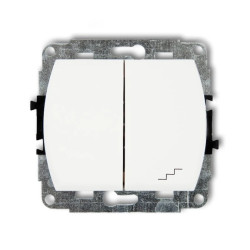 TREND Łącznik jednobiegunowy ze schodowym biały WP-10.1