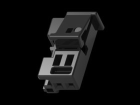 Socket, unequipped, 2 pole, straight, 1 row, black, 1-1418639-5