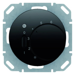 Berker R.1 Regulator temperatury pomieszczenia ze stykiem zwiernym czarny, połysk 20302045