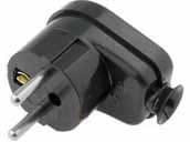 WAC250PL-KKB Wtyk 250V - standard PL - 3 biegunowy, czarny 16A - na kabel, kątowy