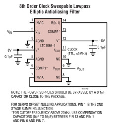 Low Noise, 8th Order, Clock Sweepable Elliptic Lowpass Filter