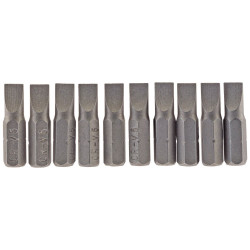 Draper 64031 6mm 1/4&quot; Hex Plain Slot Insert Bit 25mm Long x 10